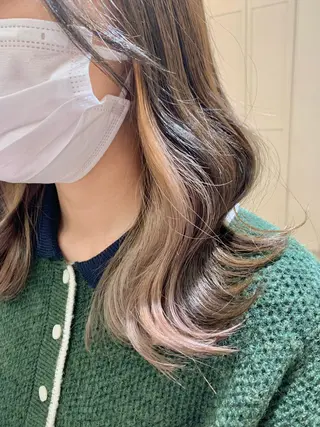 ミディアム カラー 縮毛矯正×艶カラー /中村勇太のヘアスタイル