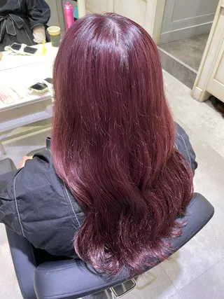 セミロング カラー 🌷ピンク/韓国風 暖色カラー ゆい🌷のヘアスタイル