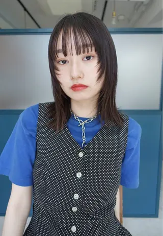 ミディアム 暖色/パーマ 🌼クニトウメイのヘアスタイル