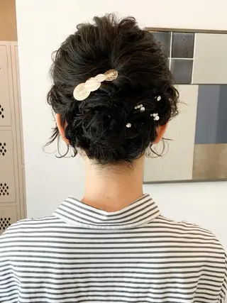 ショート ヘアアレンジ 名駅/大人可愛い /艶髪/流音のヘアスタイル