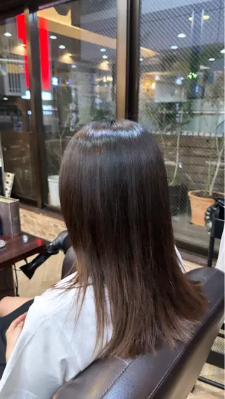 セミロング 縮毛矯正&髪質改善/ きょうの🐺のヘアスタイル