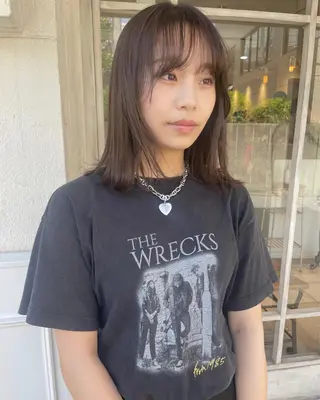 ミディアム カラー ホンダリサコ 透明感カラー/ボブのヘアスタイル