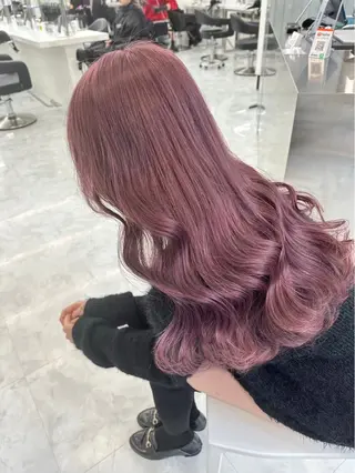 カラー ユイ☆ハイトーン ☆ブリーチデザインのヘアスタイル