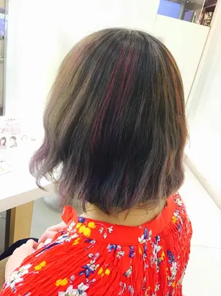 ミディアム カラー 髪質改善 頭身浴/ 中田のヘアスタイル