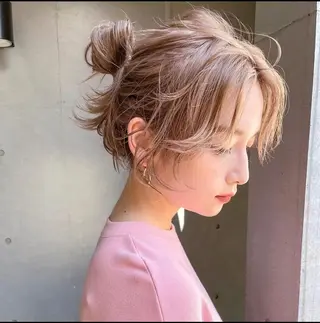 ミディアム カラー パーマ 似合わせカット⚪︎ /フェイスレイヤーのヘアスタイル