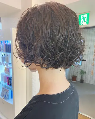 ショート パーマ アレンジ&ショート 💙YUKINOのヘアスタイル