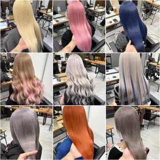 カラー KEISUKE🧡 ハイトーン/エクステのヘアスタイル