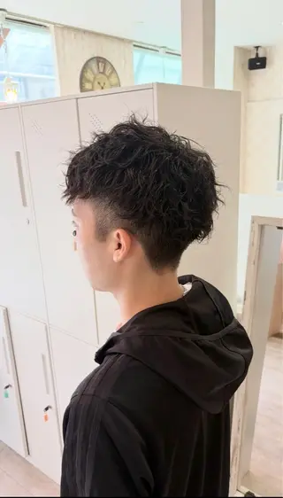 メンズ 🎃0円パーマモデル 募集／佐藤菜々美🎀のヘアスタイル