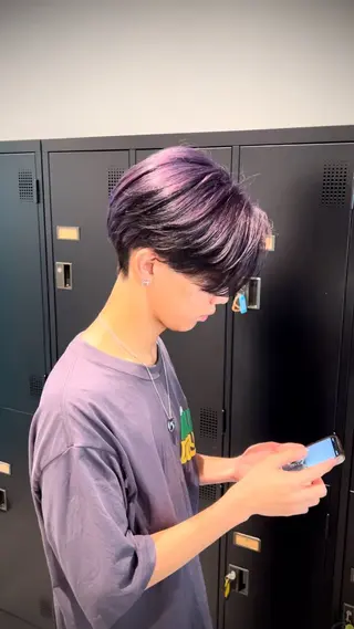 ショート カラー メンズ 透明感/艶感/ハイ トーン/HIKARUのヘアスタイル