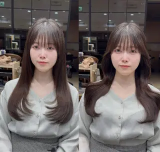 ロング 新宿/レイヤー 顔周りカット溝手優太のヘアスタイル