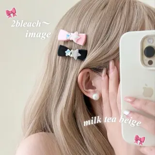 ロング 韓国ガーリー🤍ハイ トーン🤍Ayanaのヘアスタイル