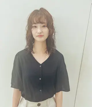 ミディアム パーマ つくばUtooe's 副店長　寺沢颯のヘアスタイル