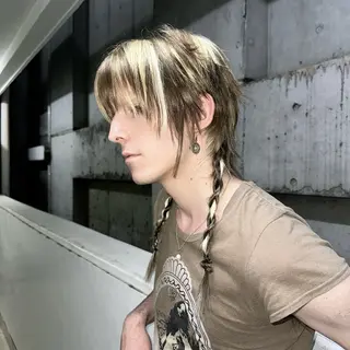 ショート カラー ハイトーン/ウルフ /エクステ/ましろのヘアスタイル