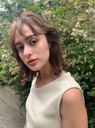 ミディアム カラー 韓国ヘア/耳ツボジュ エリー♡ayumuのヘアスタイル