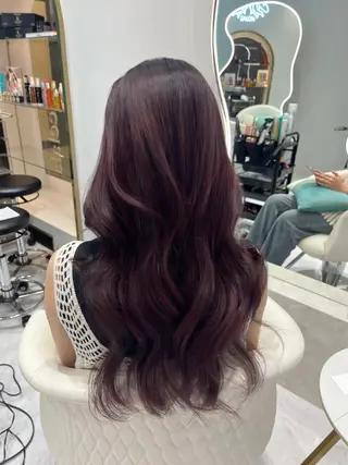 ロング カラー 名古屋/透明感カラー /韓国ヘア/高木梨帆のヘアスタイル