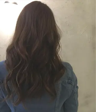 セミロング ロング カラー LoRE hair 四条河原町 西尾友里のヘアスタイル