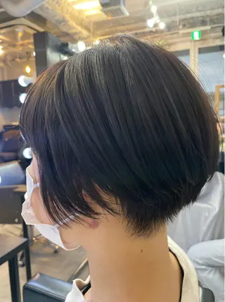 ショート カラー ブリーチなし透明感 タケザワミキのヘアスタイル