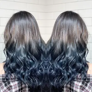 ミディアム カラー ヘアアレンジ 髪質改善×ハイトーン 中田啄也のヘアスタイル