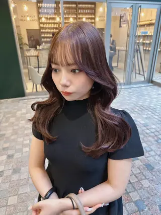 セミロング カラー 顔周り似合わせ・巻け るレイヤー水谷航大のヘアスタイル