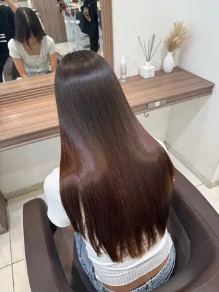 セミロング パーマ 菊池 遼/透明感 /韓国レイヤー/艶感のヘアスタイル