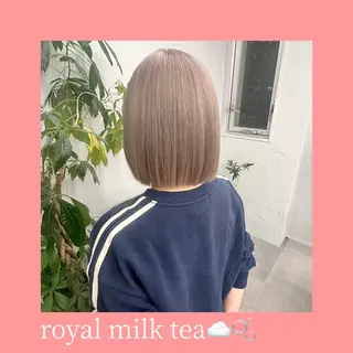 ショート カラー aoi/暖色カラー/ プツッとボブ🎀のヘアスタイル