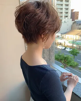 ミディアム パーマ カラー ヘアアレンジ 初めでも安心🌟 newi町田✂のヘアスタイル
