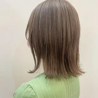 ミディアム カラー 透明感・艶カラー/ 坂田友梨奈のヘアスタイル