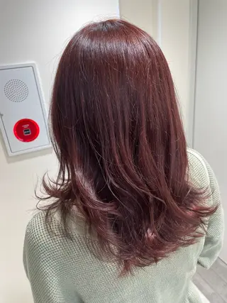 セミロング カラー NaVIユウジ ブリーチカラーのヘアスタイル