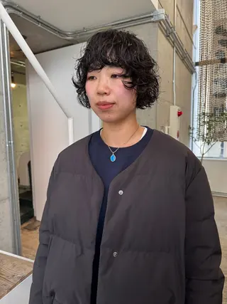 ショート パーマ 実力派スタイリストの 完全無料パーマのヘアスタイル