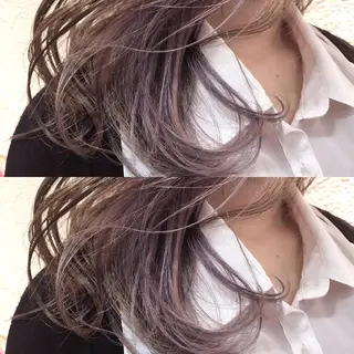 セミロング カラー シールエクステ⭐️ オオミタクヤのヘアスタイル