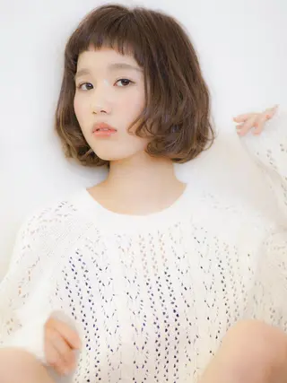 ショート カラー パーマ 高濃度水素/髪質改善 /柳原大輝のヘアスタイル