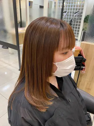 セミロング 韓国ヘア／艶カラー minamiのヘアスタイル