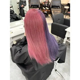 セミロング 韓国ヘア×ハイトーン AYA💫のヘアスタイル