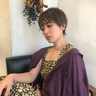 ショート カラー ショート/ボブ専門 宮脇美奈/南船場のヘアスタイル