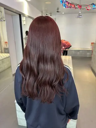 セミロング カラー パーマ ヘアアレンジ 暖色💖ツヤ髪💖 masae🌼のヘアスタイル