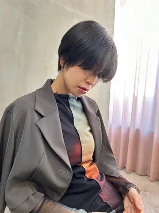 ショート カラー ショート/ボブ専門 宮脇美奈/南船場のヘアスタイル