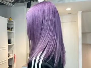 セミロング カラー meme原宿所属・ブロンド・ハイトーン /遠藤将太のヘアスタイル