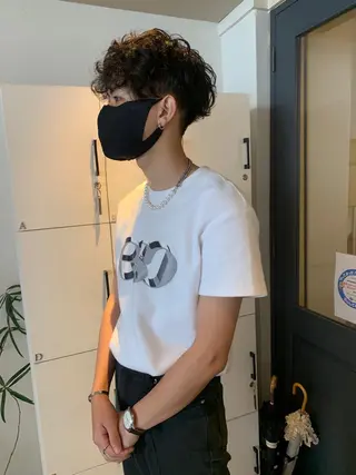 ショート カラー パーマ ヘアアレンジ メンズ キッズ ネイル マツエク・マツパ SALOWIN梅田茶屋町店所属・ウルフレイヤーカット /チヒロのヘアスタイル