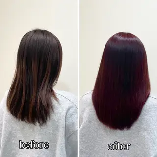 ミディアム カラー 🌷ピンクカラー くどう🌷のヘアスタイル