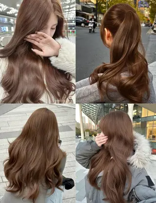 ロング 【美髪】大人ブラウン 縮毛矯正🫧Annaのヘアスタイル