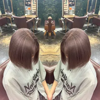 ミディアム カラー レイヤー/ボブ/ ミニボブ/AOIのヘアスタイル