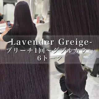 ロング カラー ヘアアレンジ 🫧透明感ラベンダー 似合わせ🫧あい🫧のヘアスタイル
