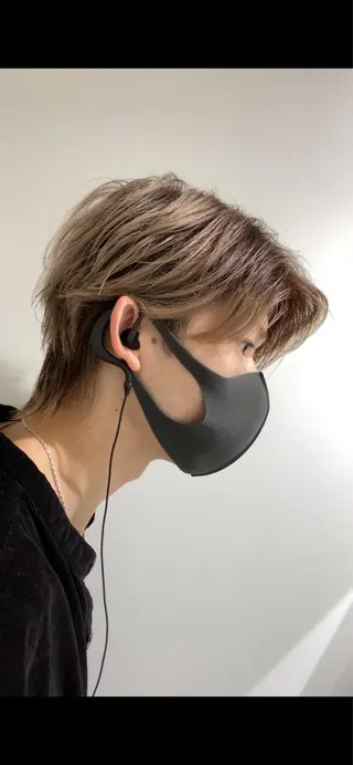 メンズ 透明感ブリーチ/ メンズパーマのヘアスタイル