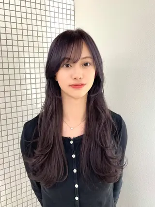 ロング カラー ren ボブロブ/ミディアムのヘアスタイル