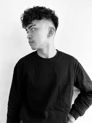 ミディアム パーマ メンズ メンズスタイリスト リュウジのヘアスタイル