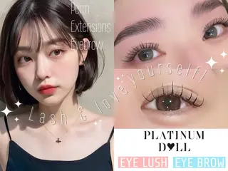 マツエク・マツパ PLATINUM DOLL アイリ💚のマツエク・マツパデザイン