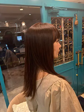 カラー 🌱なゆみ🌱透明感 /ナチュラル/高宮のヘアスタイル