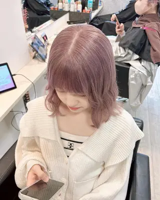 セミロング カラー メンズ 代表🎀 ふわモテ愛 され髪🩷yumiのヘアスタイル