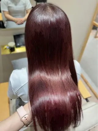 ロング カラー ヘアアレンジ hazuki🐈‍⬛ 透明感カラーのヘアスタイル
