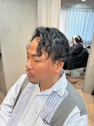 パーマ メンズ カラーモデル募集中 🎨三ッ峰悠貴のヘアスタイル